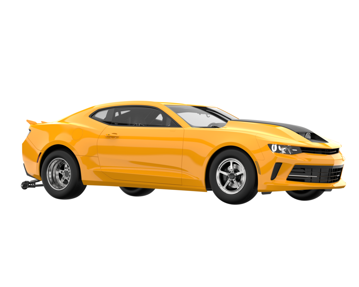 Race car isolated on transparent background. 3d rendering - illustration png