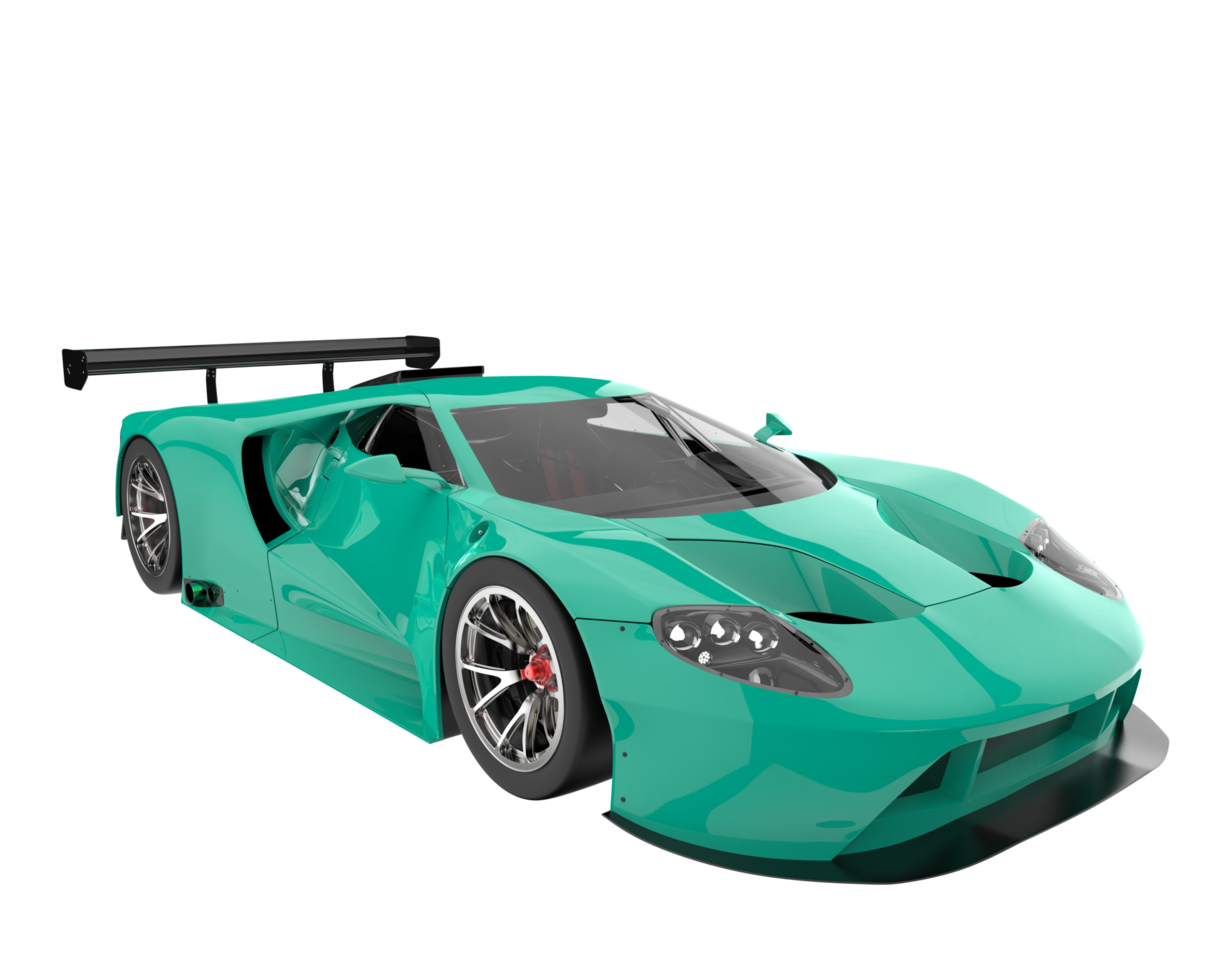 Race car isolated on transparent background. 3d rendering - illustration png