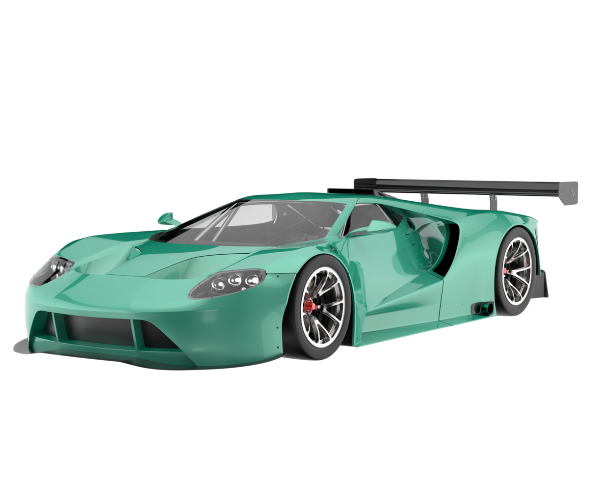 Race car isolated on transparent background. 3d rendering - illustration png