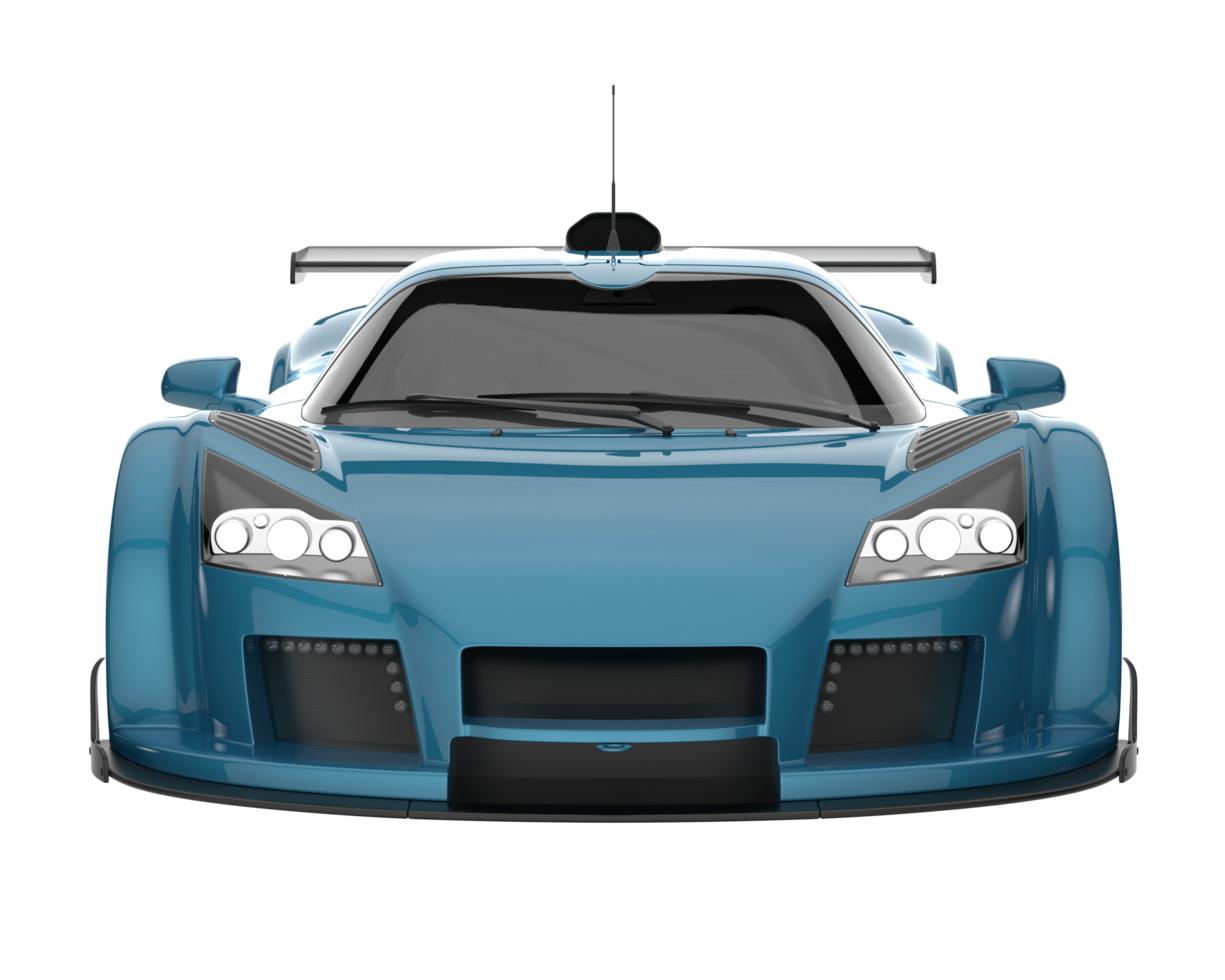 Race car isolated on transparent background. 3d rendering - illustration png