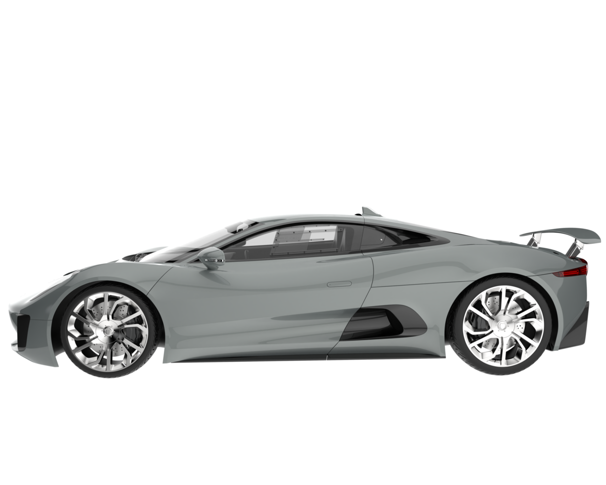 coche de carreras aislado sobre fondo transparente. Representación 3d - ilustración png