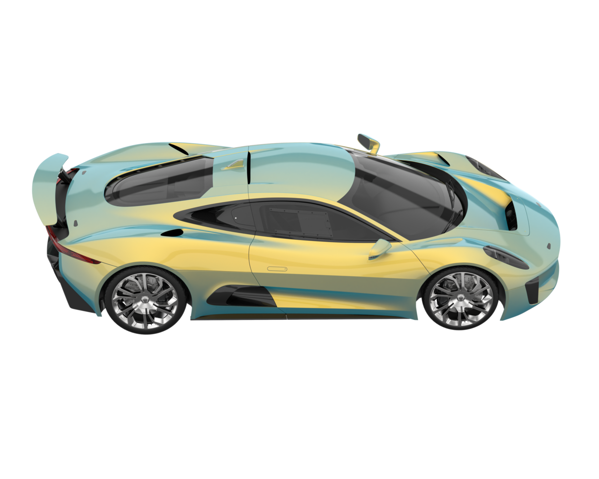 Race car isolated on transparent background. 3d rendering - illustration png