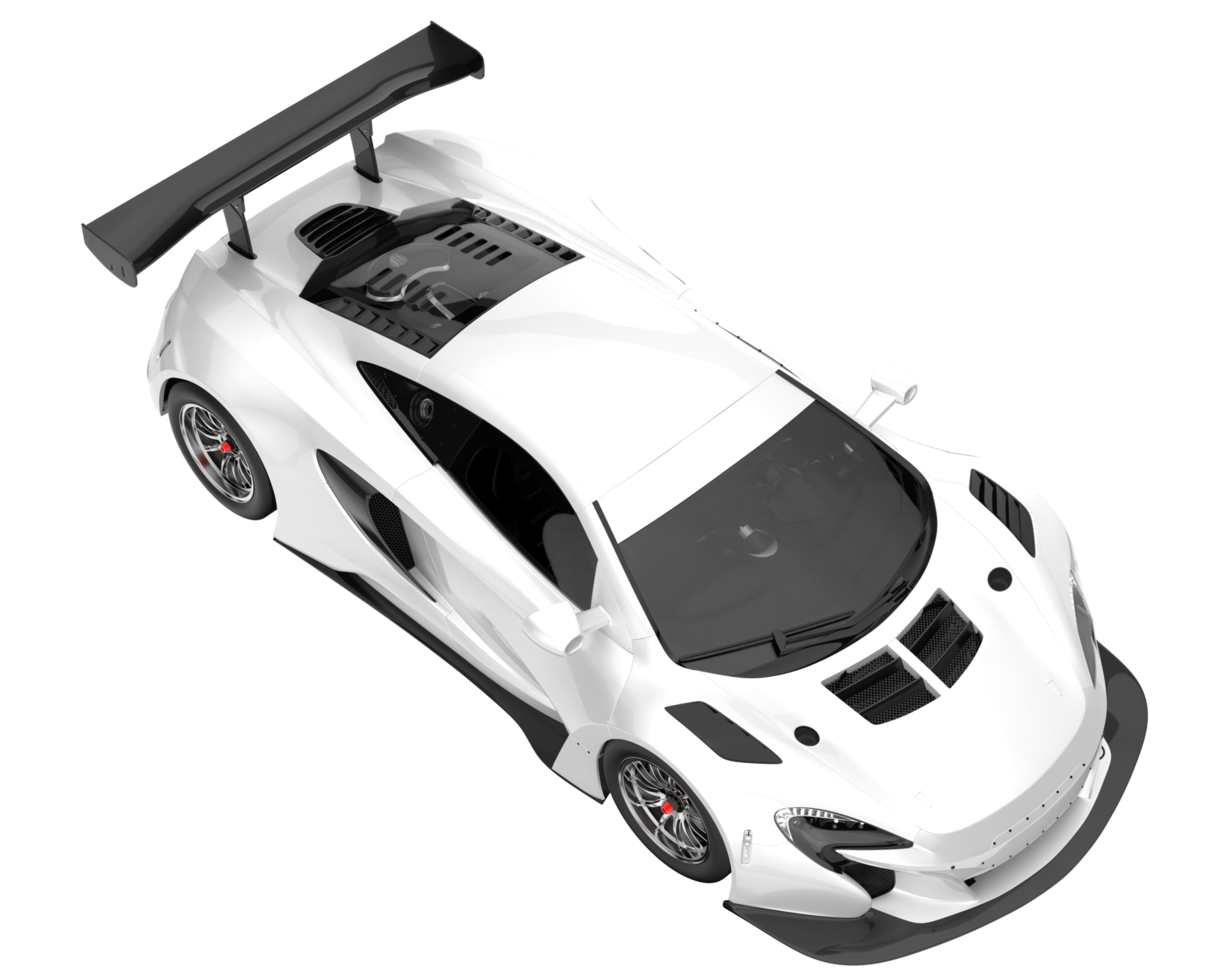 Race car isolated on transparent background. 3d rendering - illustration png