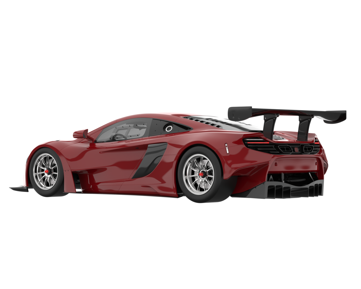 Race car isolated on transparent background. 3d rendering - illustration png