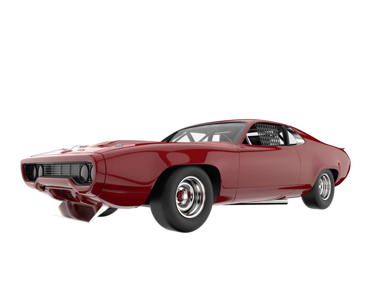Race car isolated on transparent background. 3d rendering - illustration png