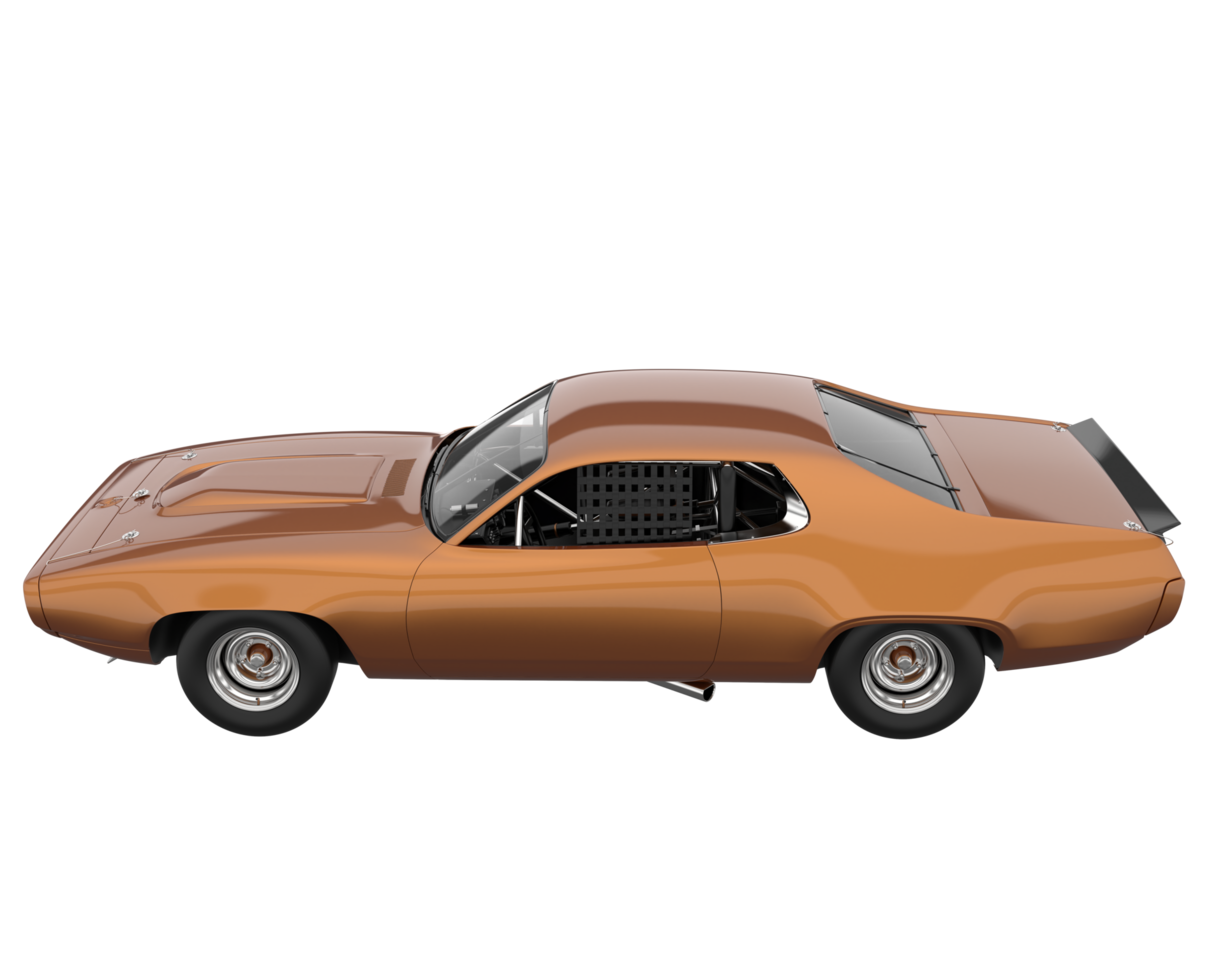 Race car isolated on transparent background. 3d rendering - illustration png
