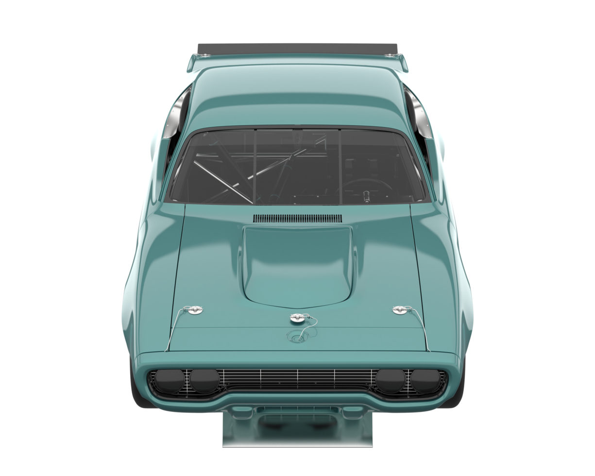 Race car isolated on transparent background. 3d rendering - illustration png