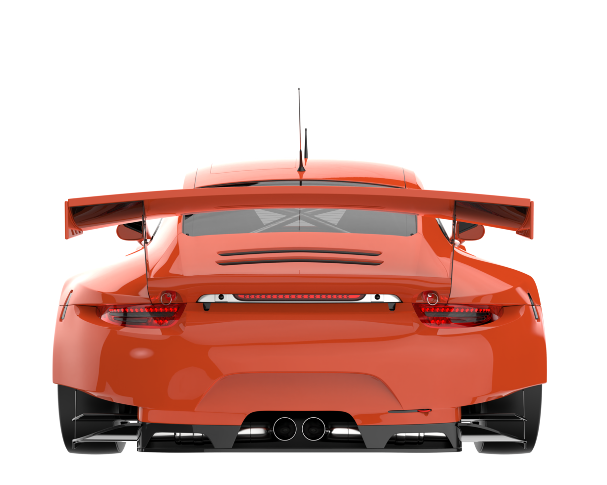 Race car isolated on transparent background. 3d rendering - illustration png