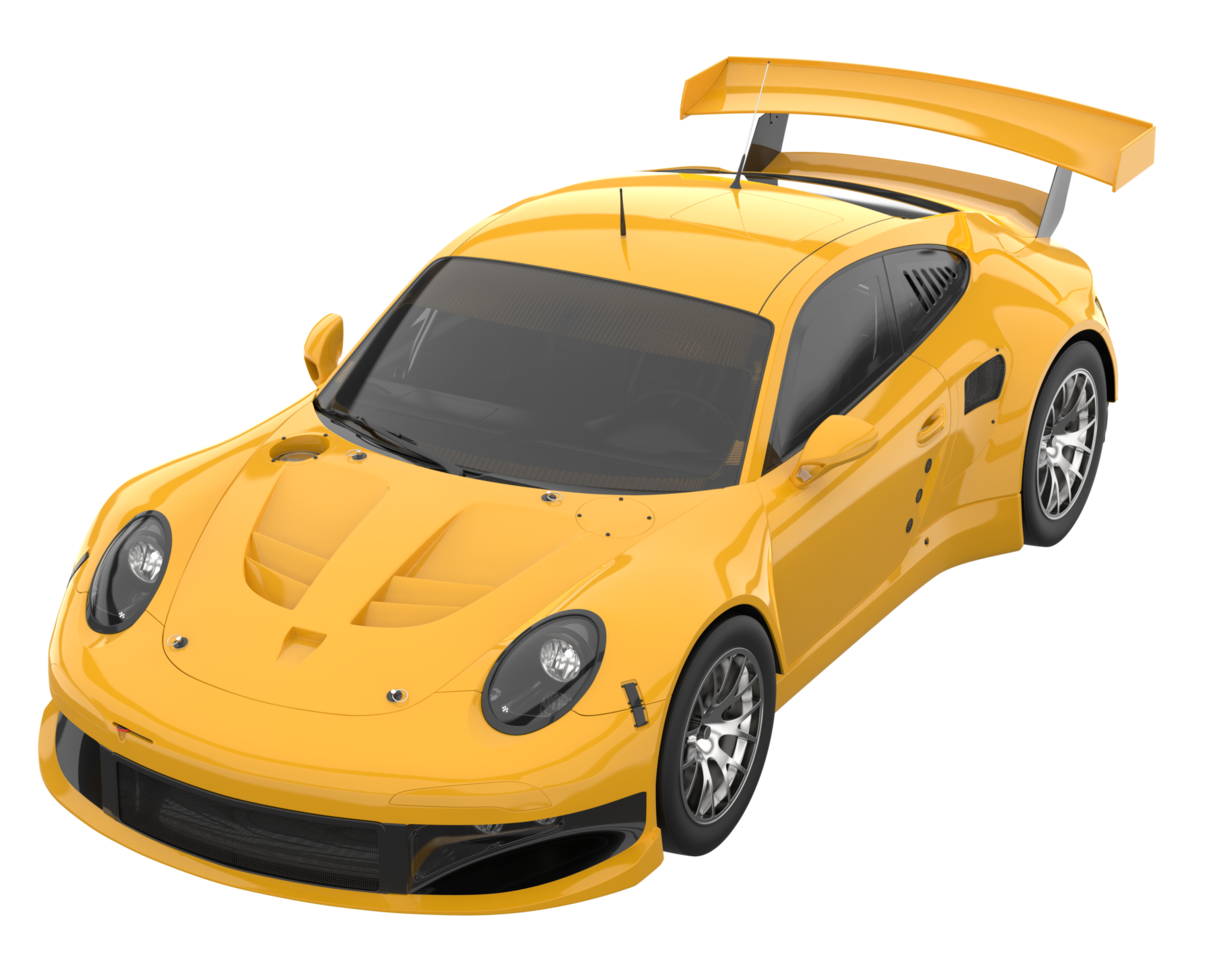 Race car isolated on transparent background. 3d rendering - illustration png