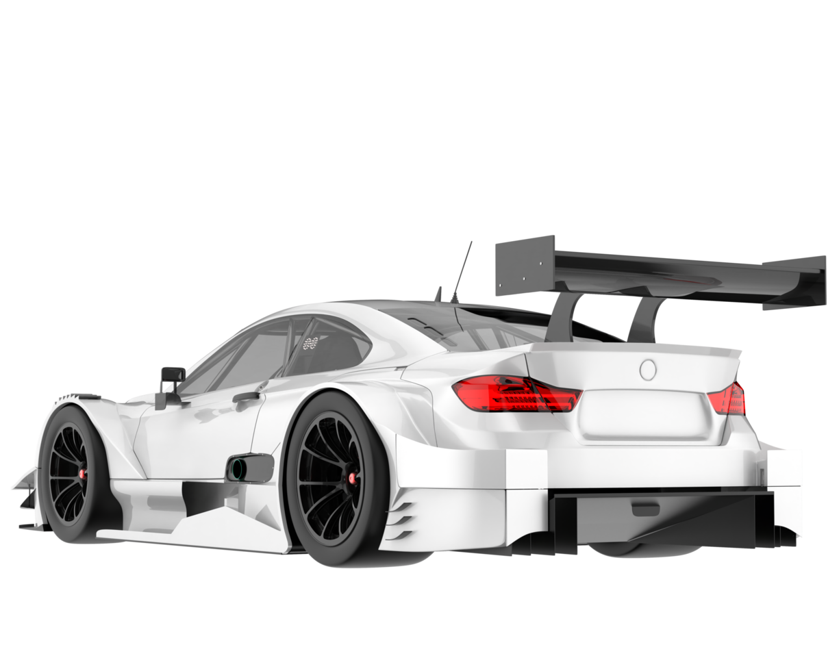 Race car isolated on transparent background. 3d rendering - illustration png