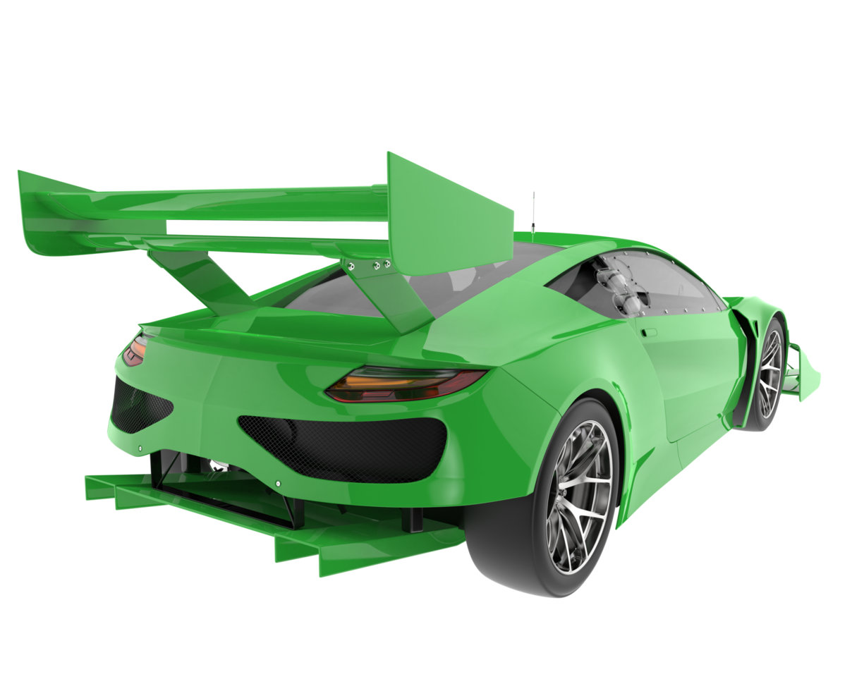 Race car isolated on transparent background. 3d rendering - illustration png