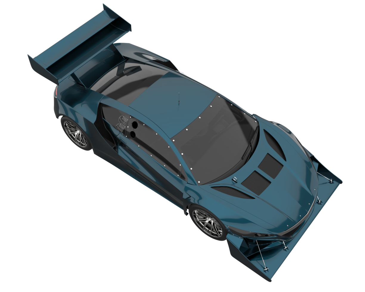 Race car isolated on transparent background. 3d rendering - illustration png