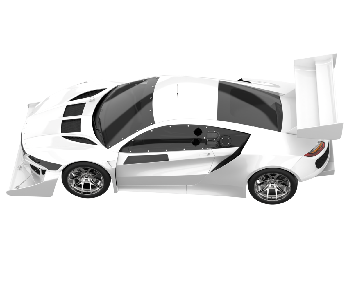 Race car isolated on transparent background. 3d rendering - illustration png