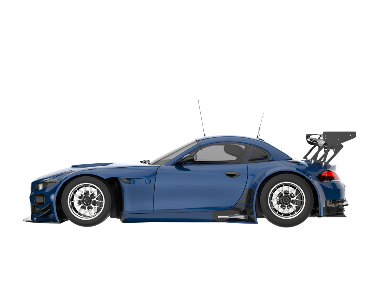 Race car isolated on transparent background. 3d rendering - illustration png