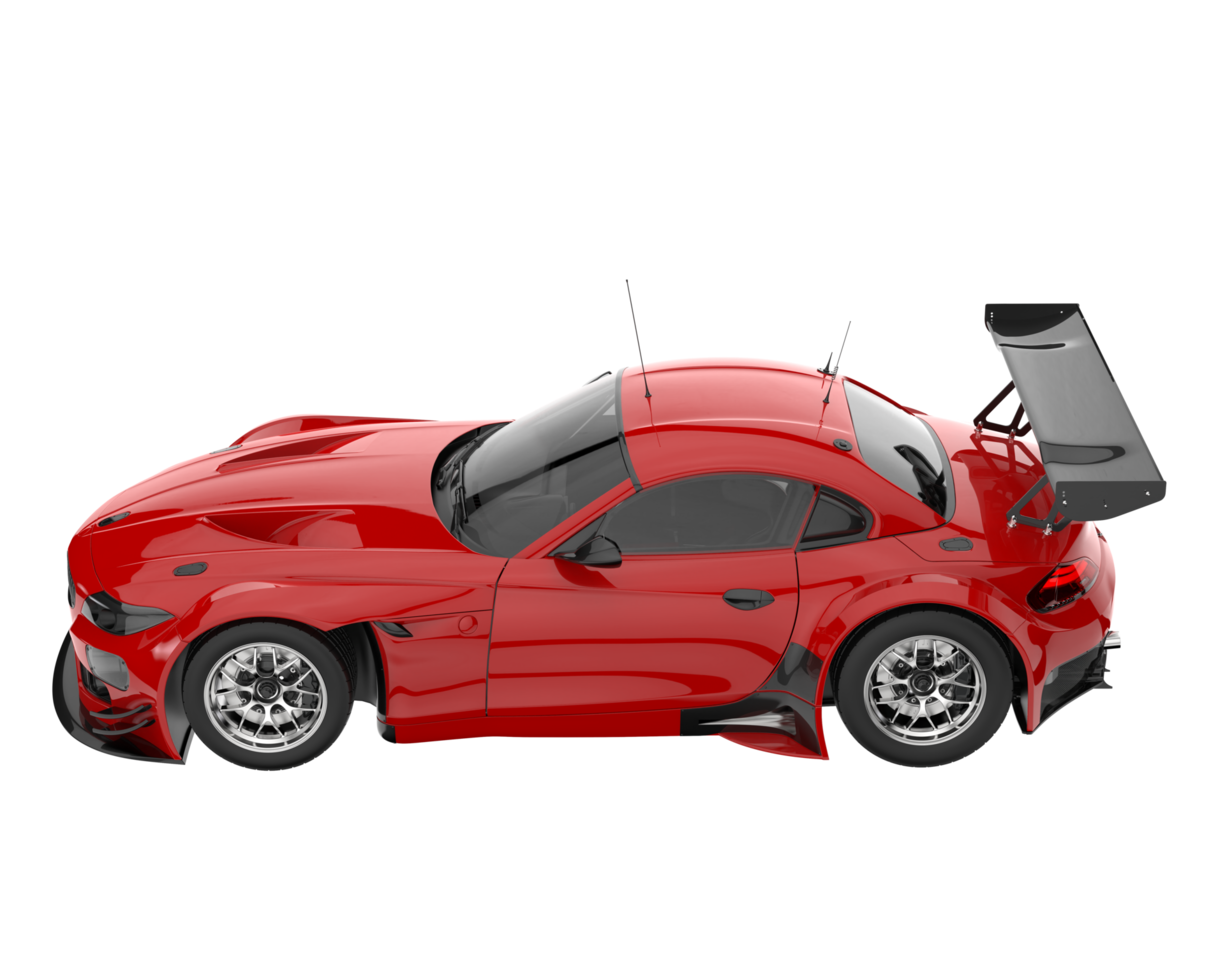 Race car isolated on transparent background. 3d rendering - illustration png