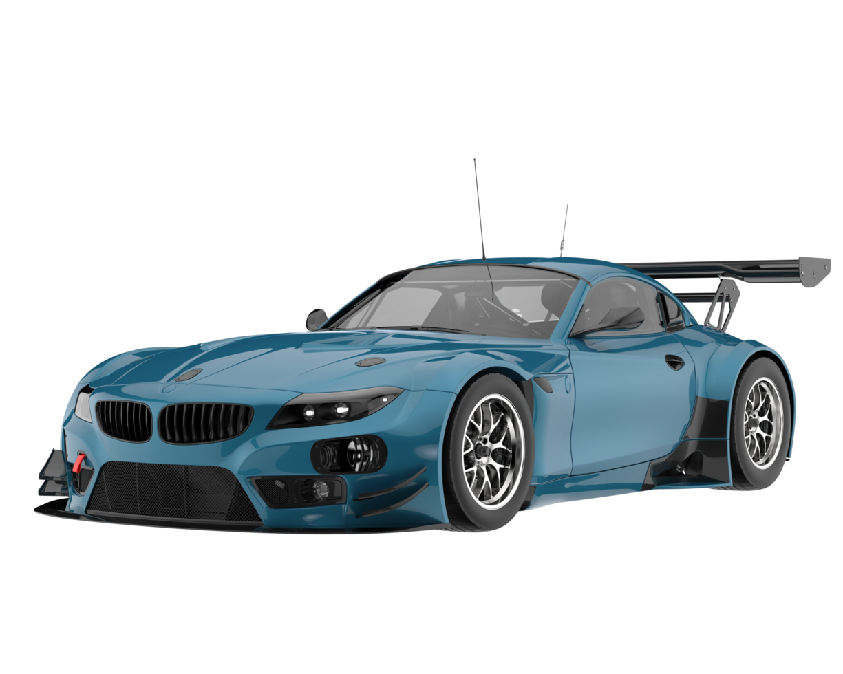 Race car isolated on transparent background. 3d rendering - illustration png