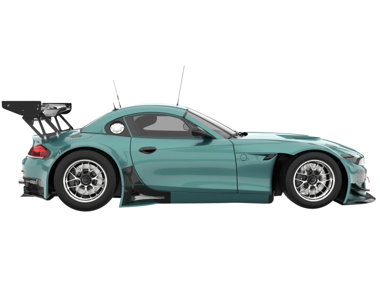 Race car isolated on transparent background. 3d rendering - illustration png