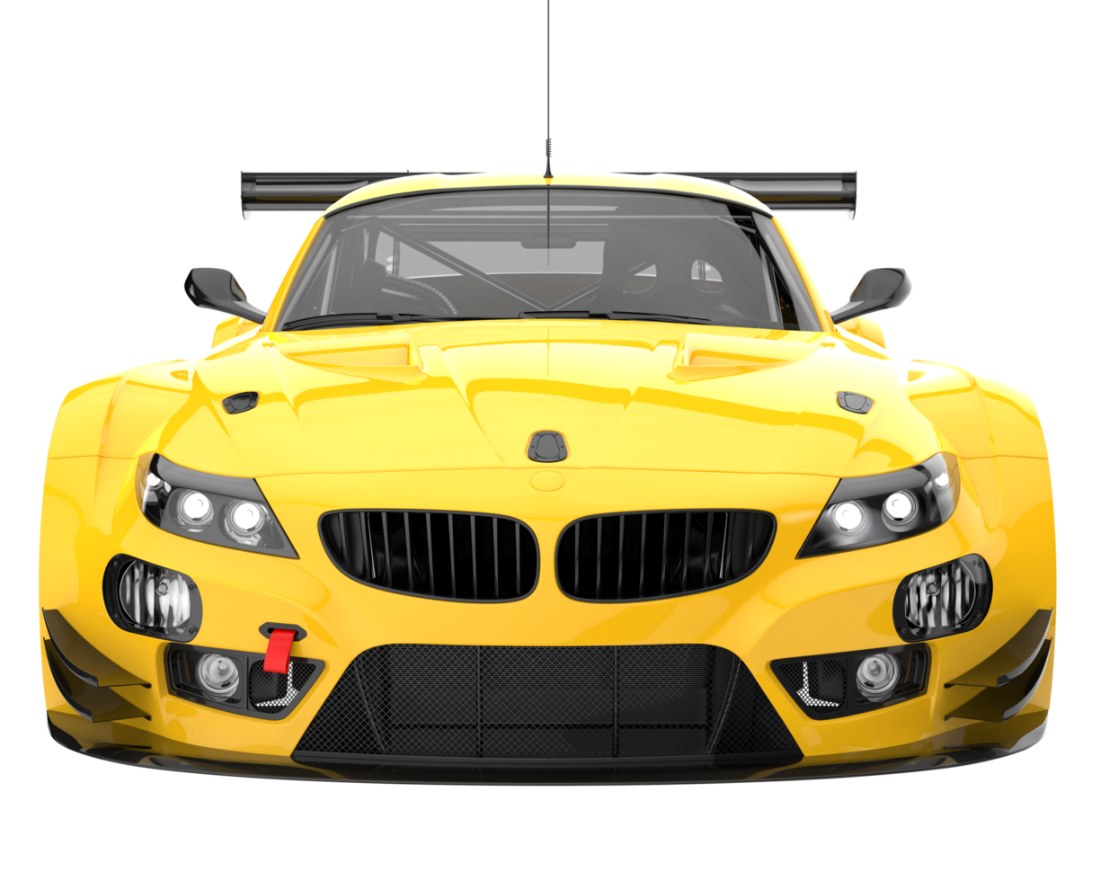 Race car isolated on transparent background. 3d rendering - illustration png