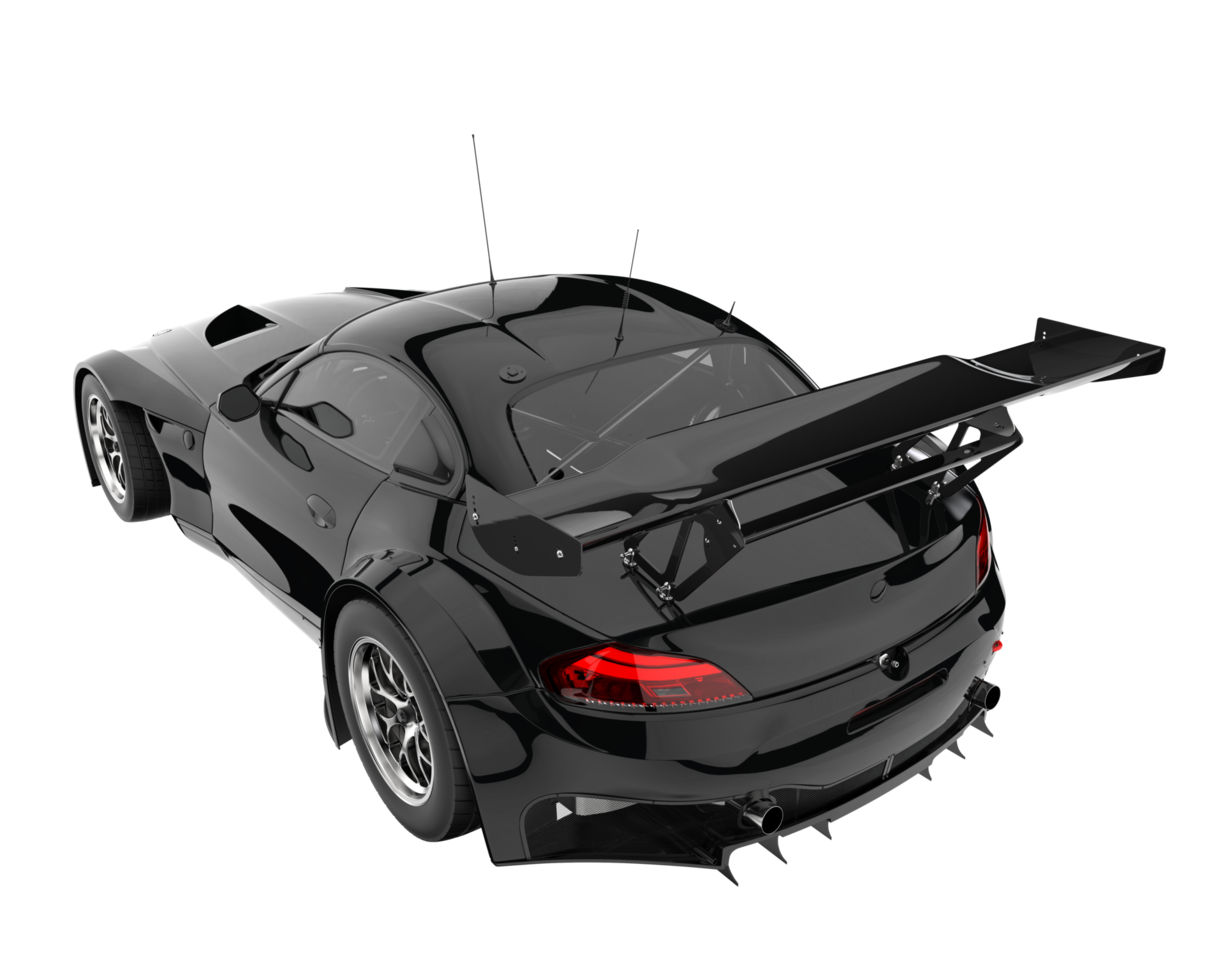 carro de corrida isolado em fundo transparente. renderização 3D - ilustração png