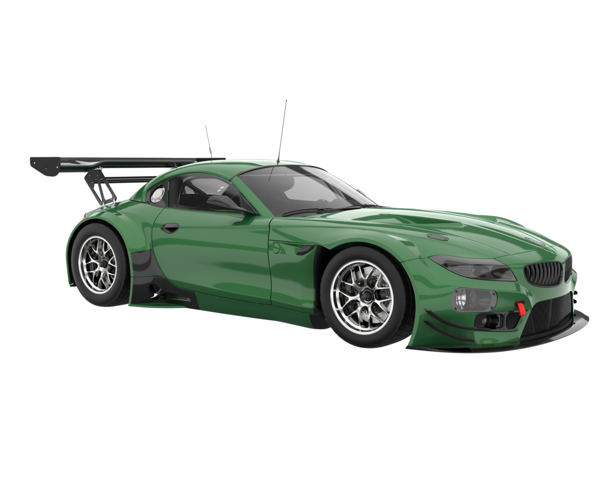 Race car isolated on transparent background. 3d rendering - illustration png