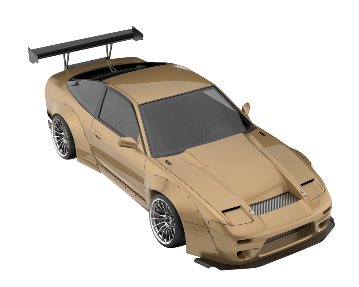 Race car isolated on transparent background. 3d rendering - illustration png