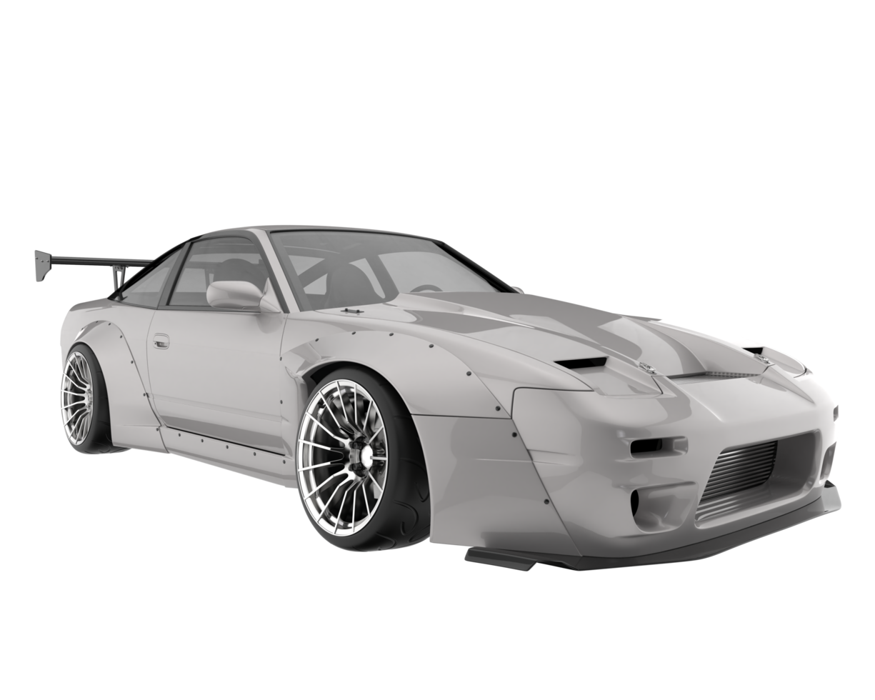 Race car isolated on transparent background. 3d rendering - illustration png