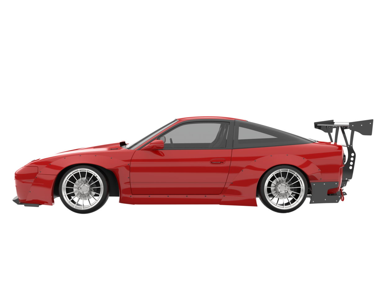 Race car isolated on transparent background. 3d rendering - illustration png