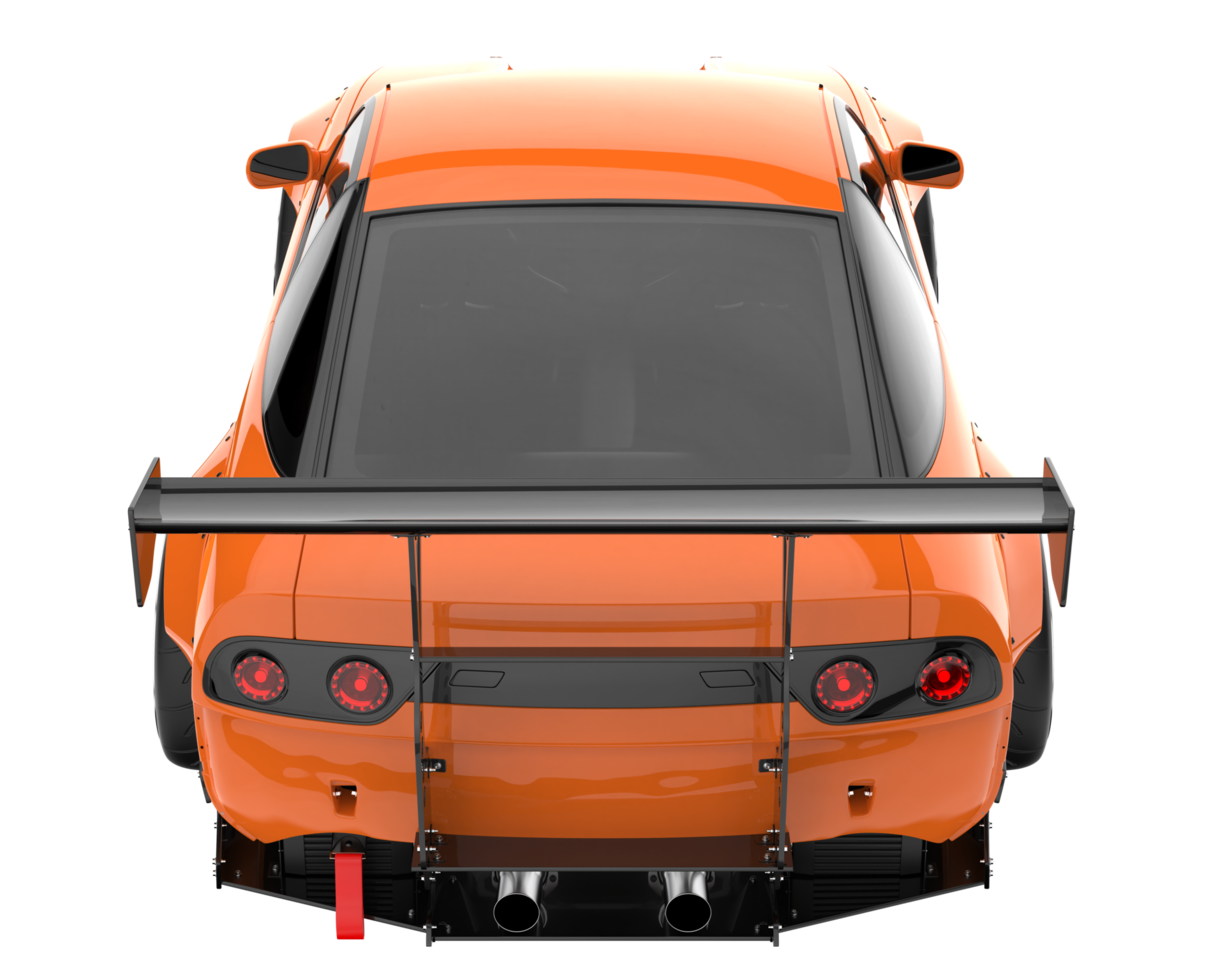 Race car isolated on transparent background. 3d rendering - illustration png