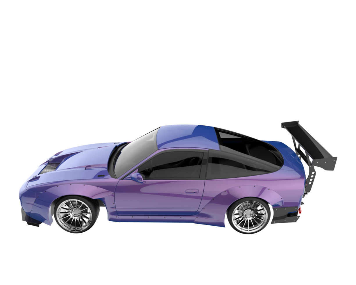 voiture de course isolée sur fond transparent. rendu 3d - illustration png