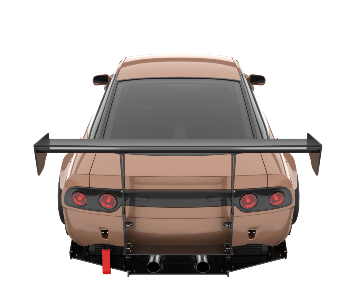 Race car isolated on transparent background. 3d rendering - illustration png