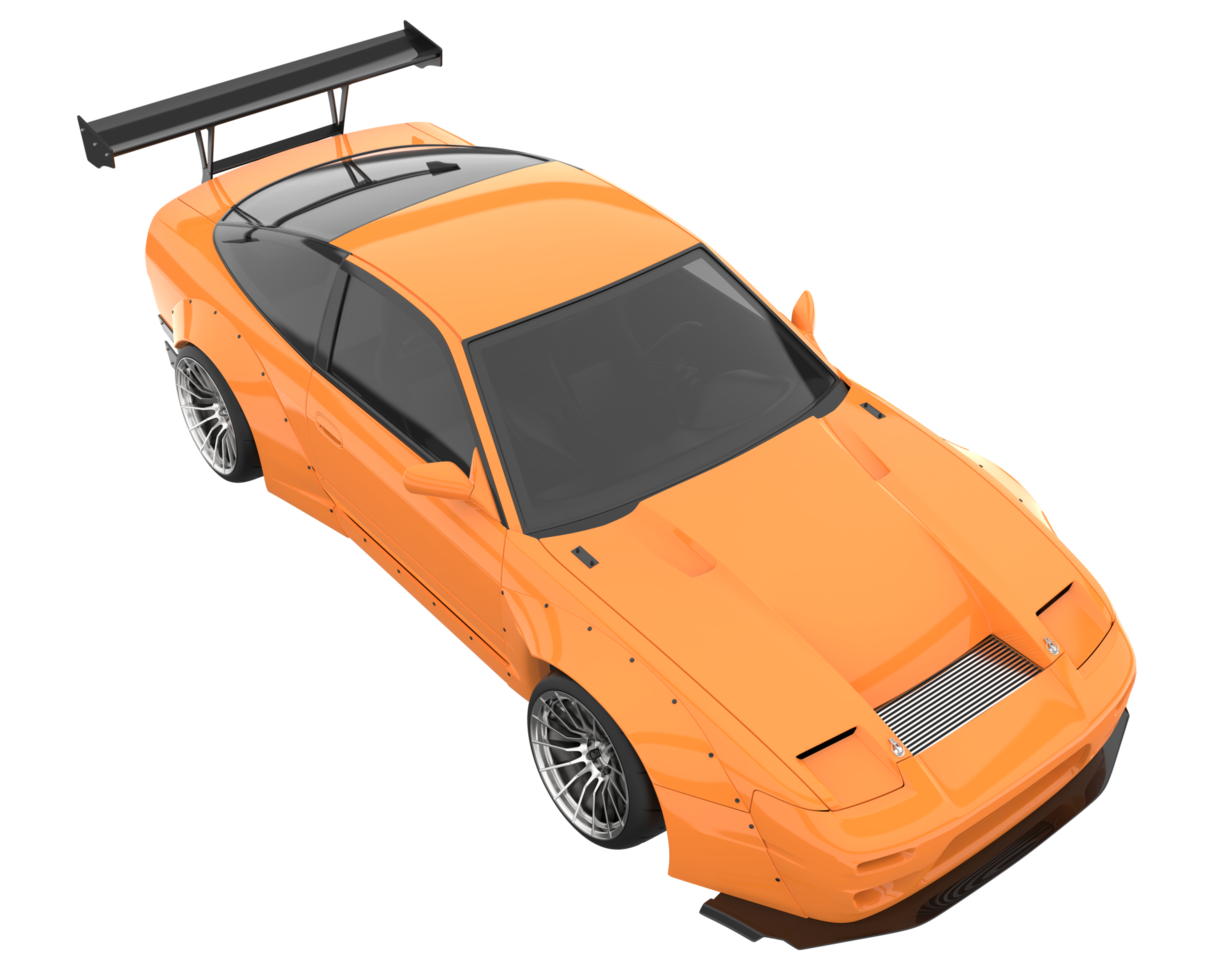 Race car isolated on transparent background. 3d rendering - illustration png
