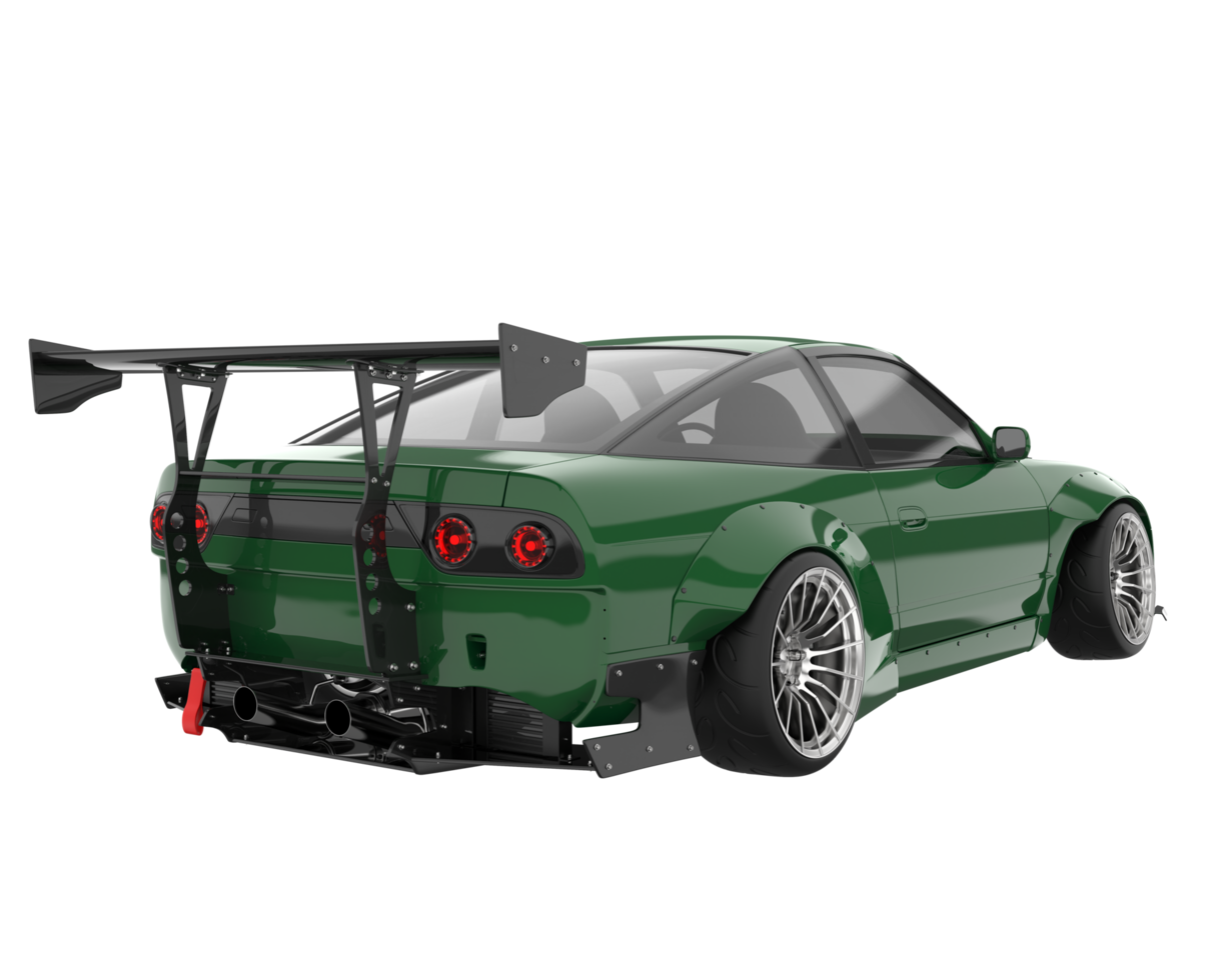 Race car isolated on transparent background. 3d rendering - illustration png