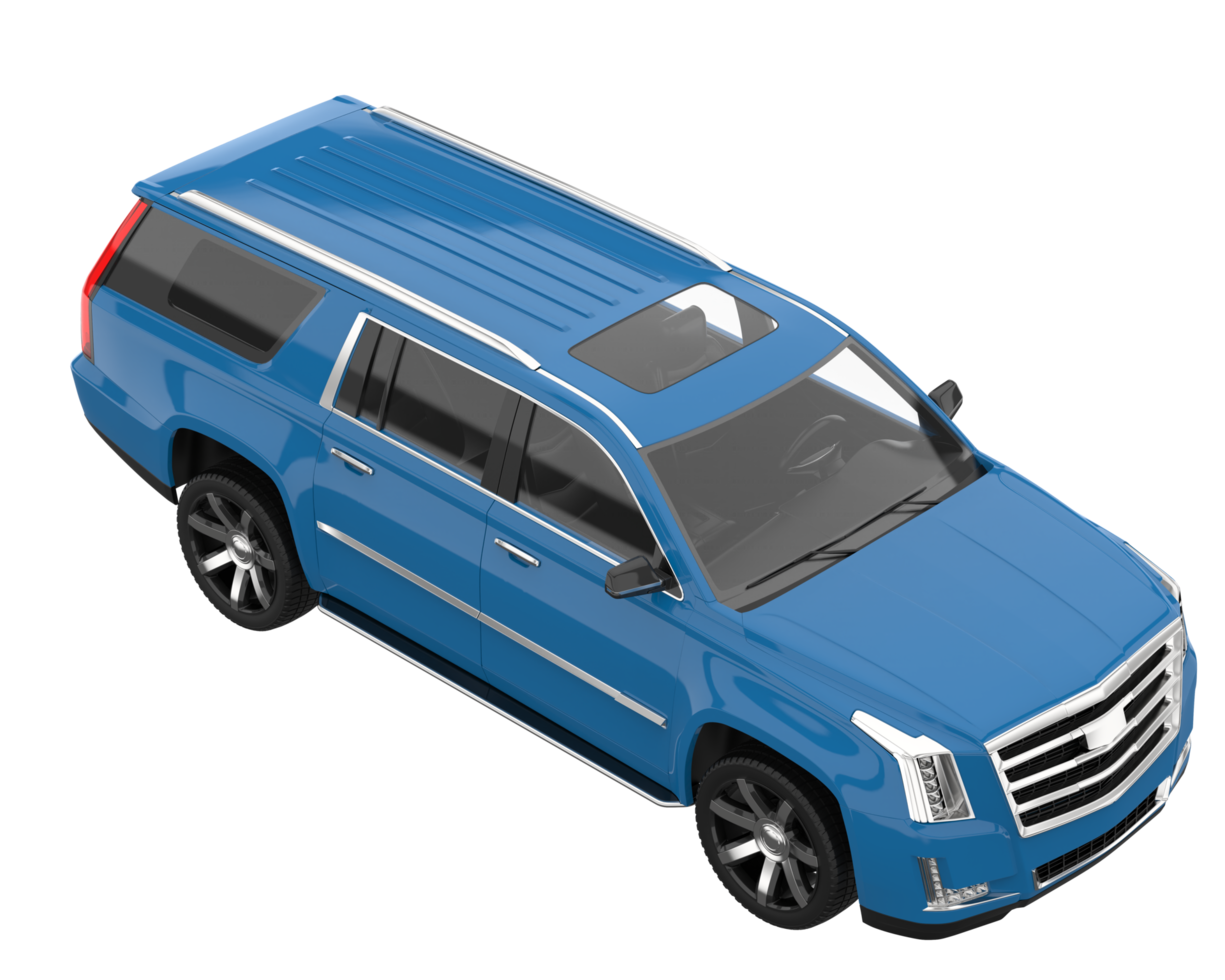 Realistic SUV isolated on transparent background. 3d rendering - illustration png