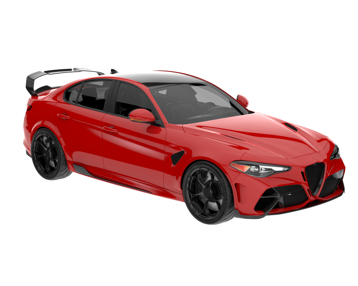 Sport car isolated on transparent background. 3d rendering - illustration png