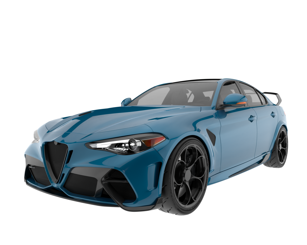 Sport car isolated on transparent background. 3d rendering - illustration png