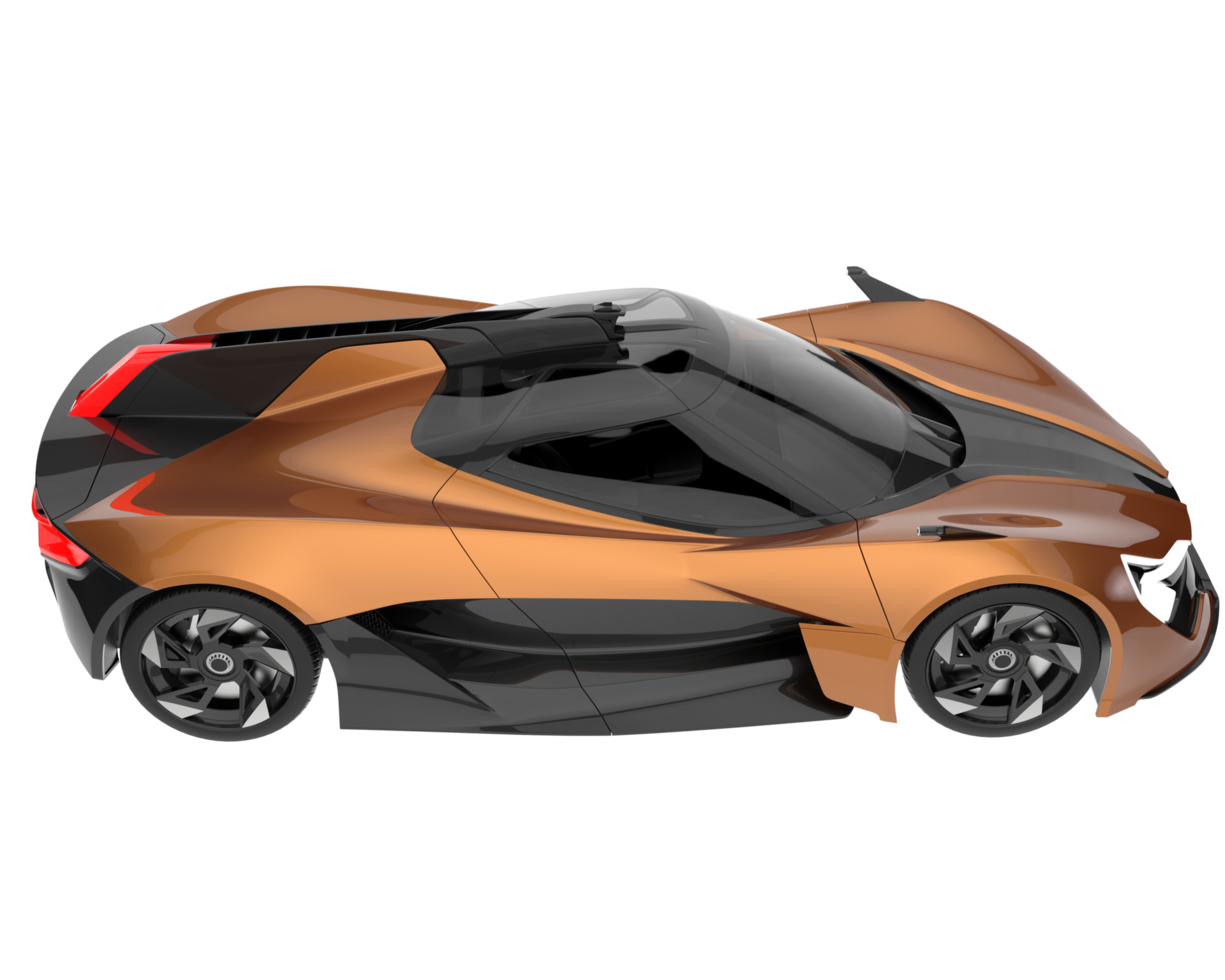 Sport car isolated on transparent background. 3d rendering - illustration png
