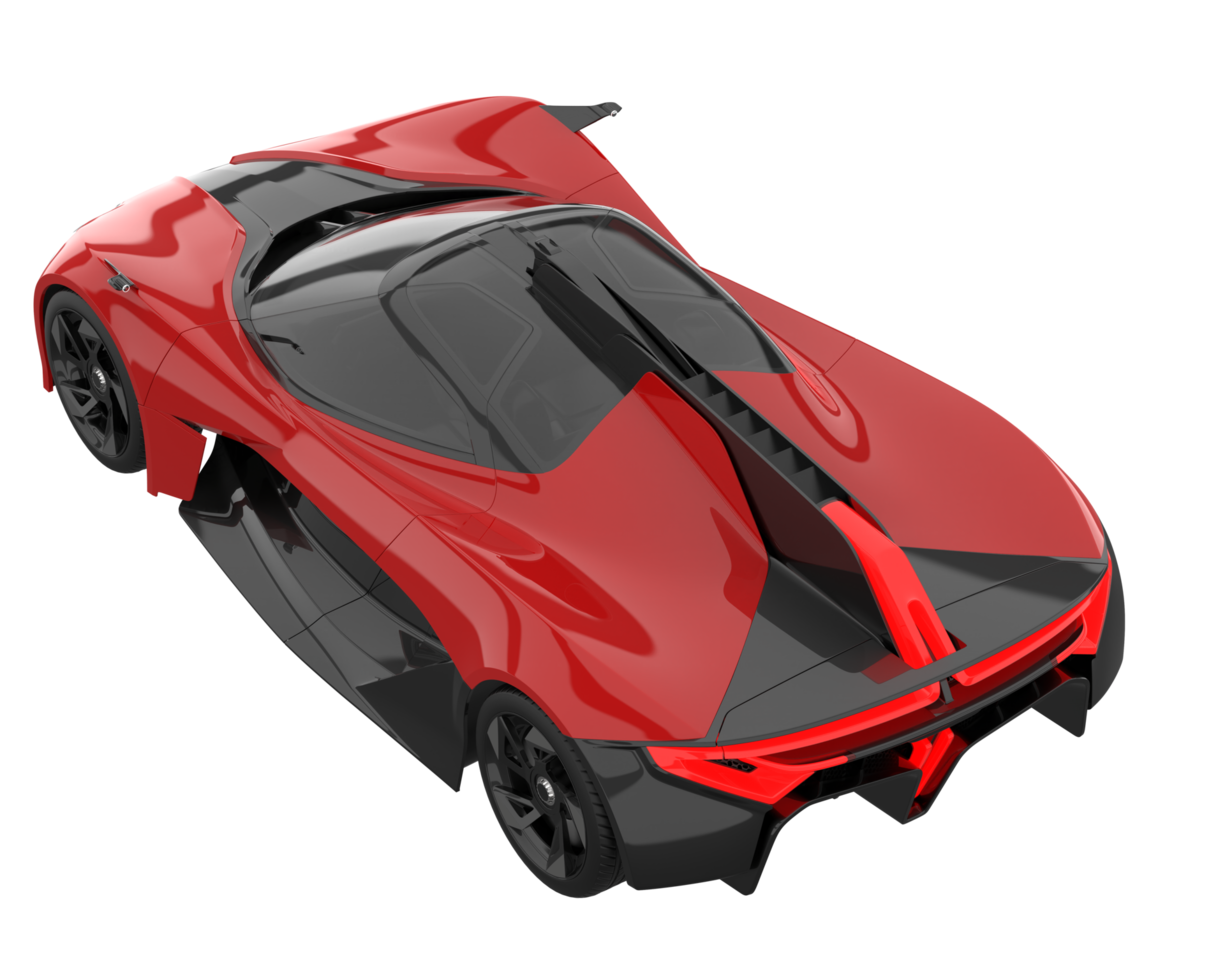 Sport car isolated on transparent background. 3d rendering - illustration png