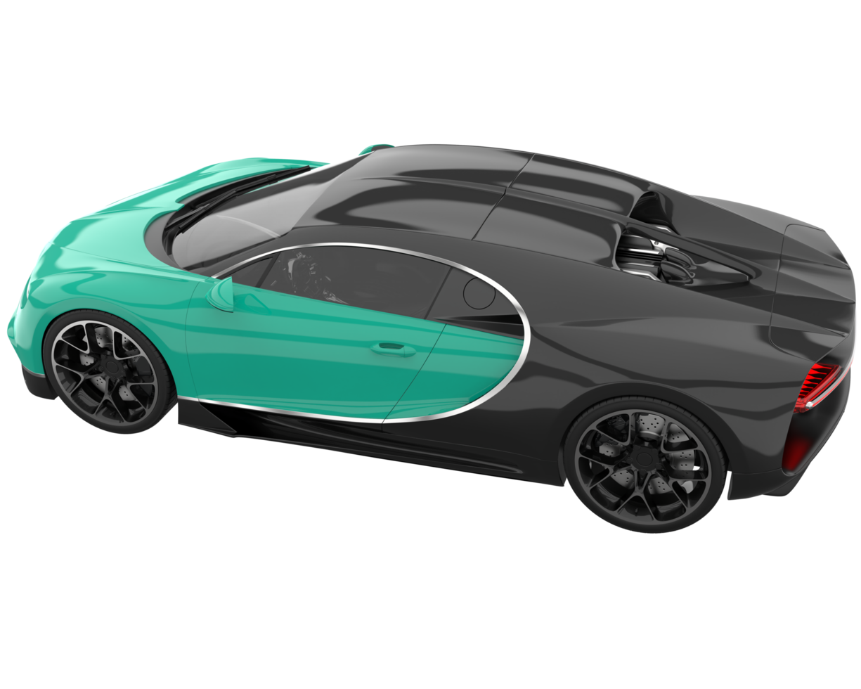 Sport car isolated on transparent background. 3d rendering - illustration png