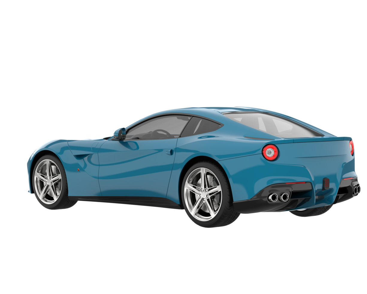 voiture de sport isolée sur fond transparent. rendu 3d - illustration png