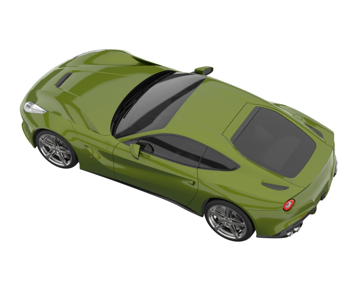 Sport car isolated on transparent background. 3d rendering - illustration png