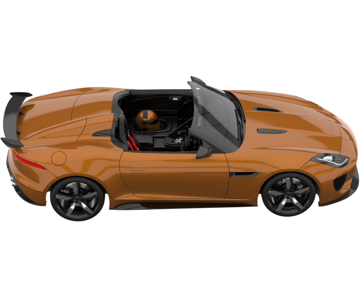 Sport car isolated on transparent background. 3d rendering - illustration png