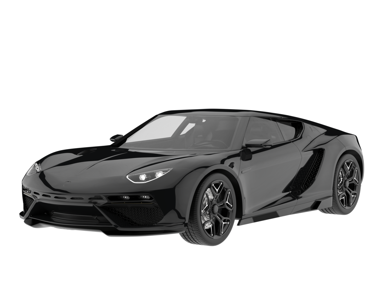 carro esporte isolado em fundo transparente. renderização 3D - ilustração png