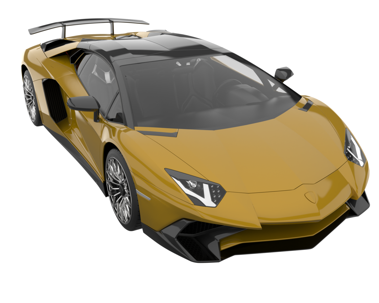Sport car isolated on transparent background. 3d rendering - illustration png