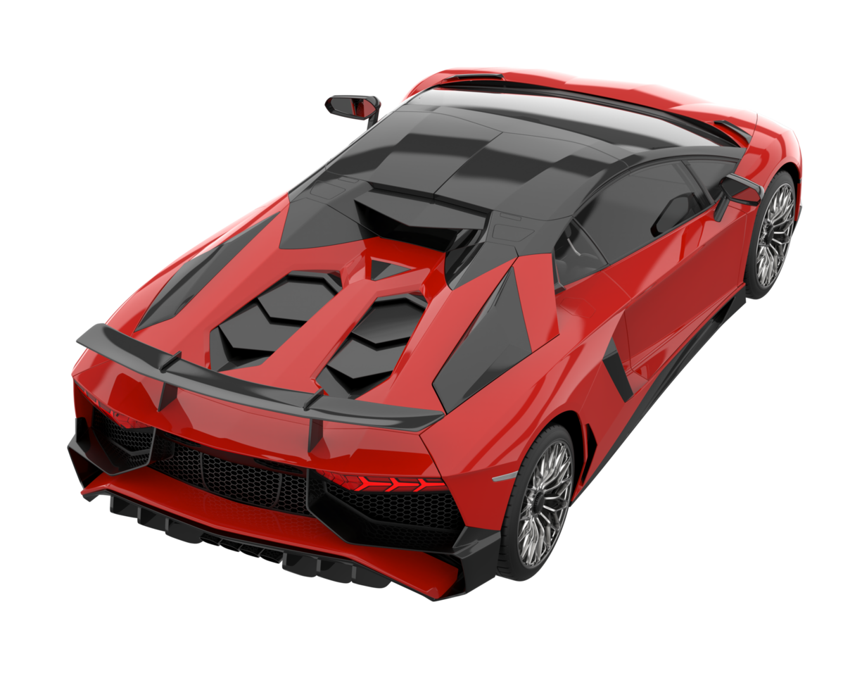 Sport car isolated on transparent background. 3d rendering - illustration png
