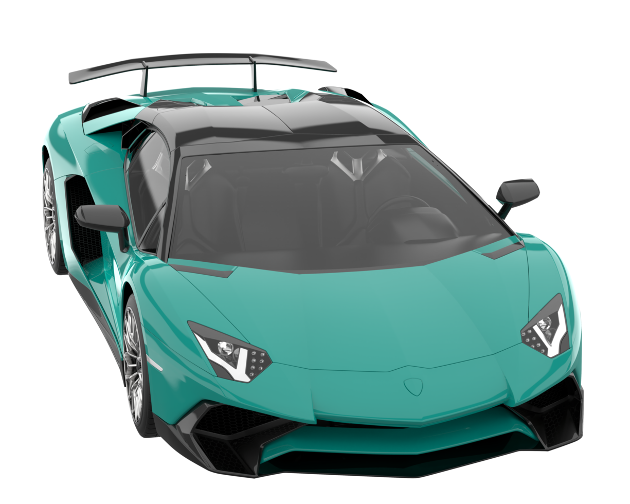 Sport car isolated on transparent background. 3d rendering - illustration png