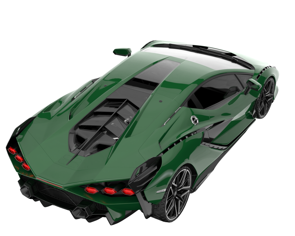 Sport car isolated on transparent background. 3d rendering - illustration png