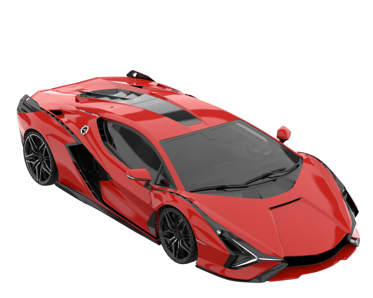 Sport car isolated on transparent background. 3d rendering - illustration png