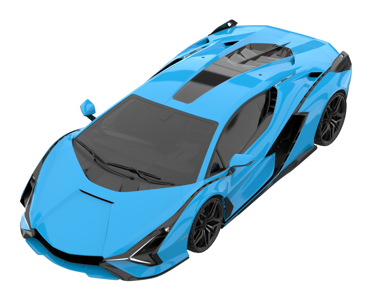 Sport car isolated on transparent background. 3d rendering - illustration png