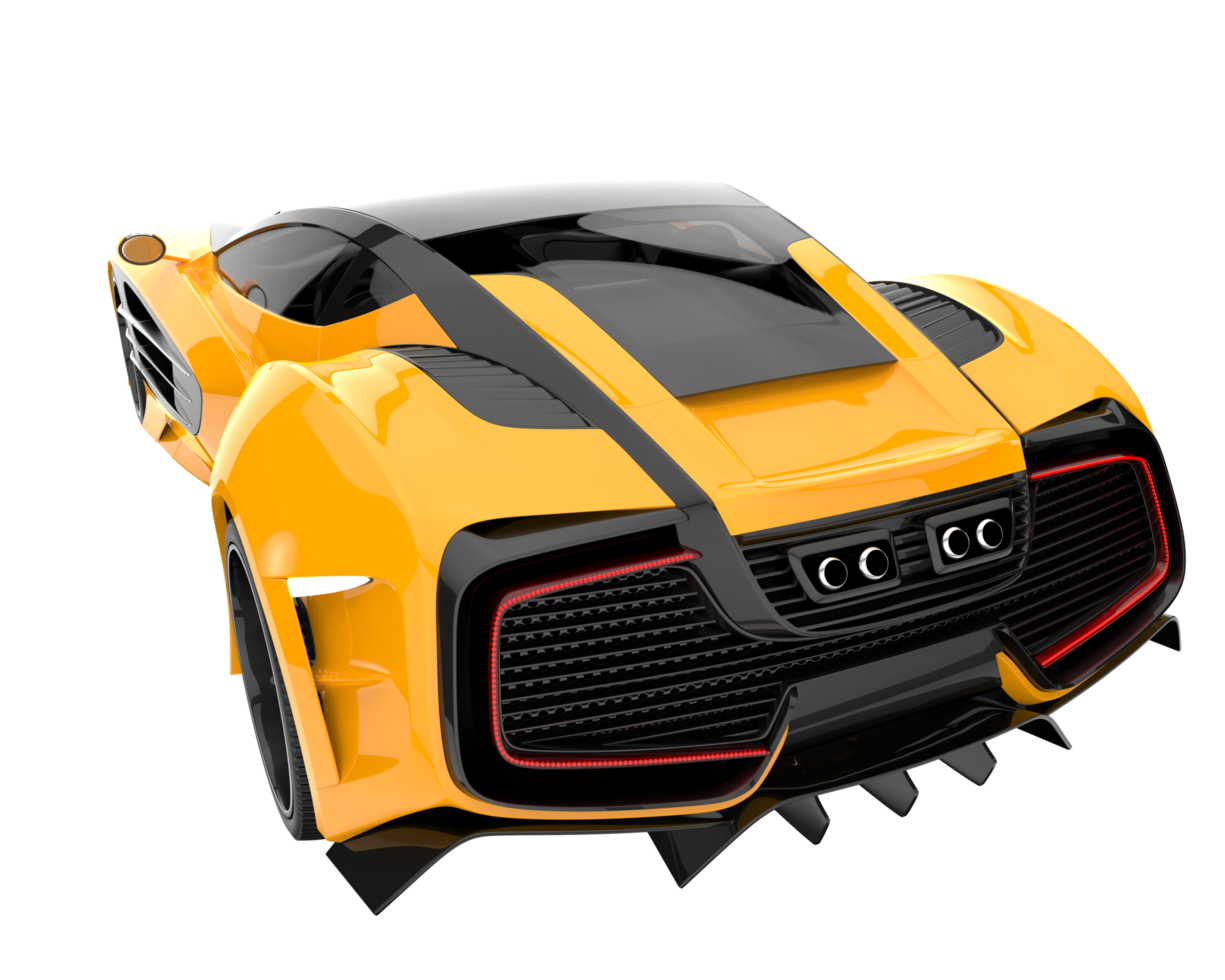 Sport car isolated on transparent background. 3d rendering - illustration png