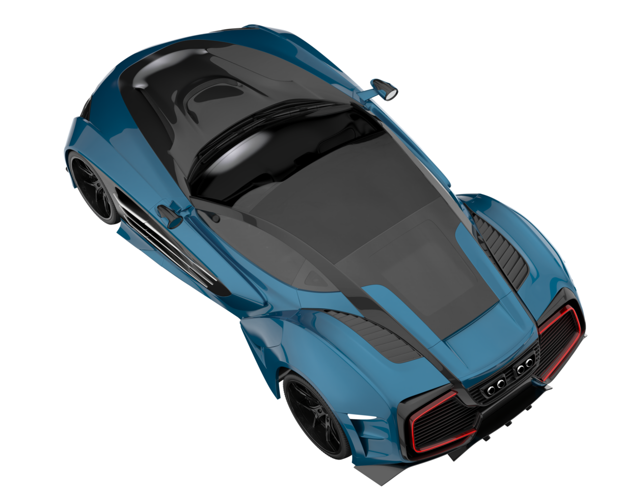 Sport car isolated on transparent background. 3d rendering - illustration png